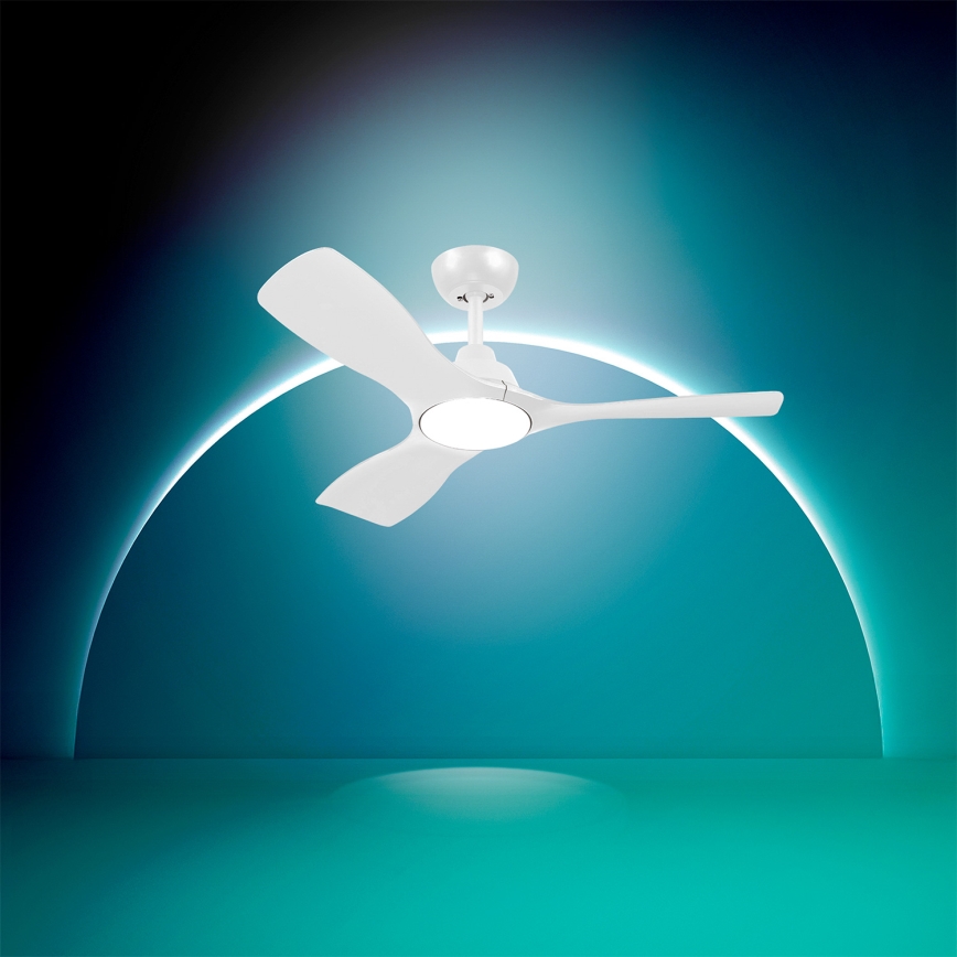 Philips - Dimbar LED-takfläkt OLAS LED/24W/230V Ø 106 cm vit + fjärrkontroll