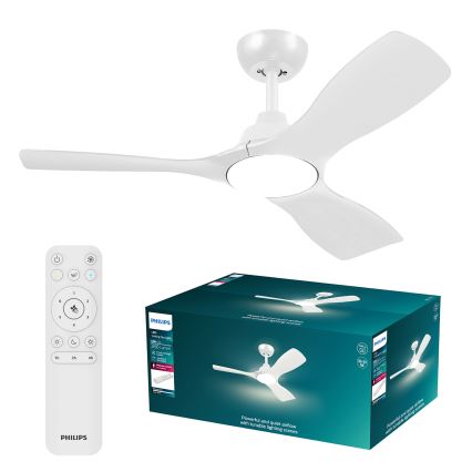 Philips - Dimbar LED-takfläkt OLAS LED/24W/230V Ø 106 cm vit + fjärrkontroll