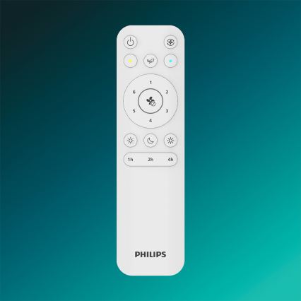 Philips - Dimmbar LED-takfläkt OLAS LED/24W/230V Ø 132 cm svart/brun + fjärrkontroll