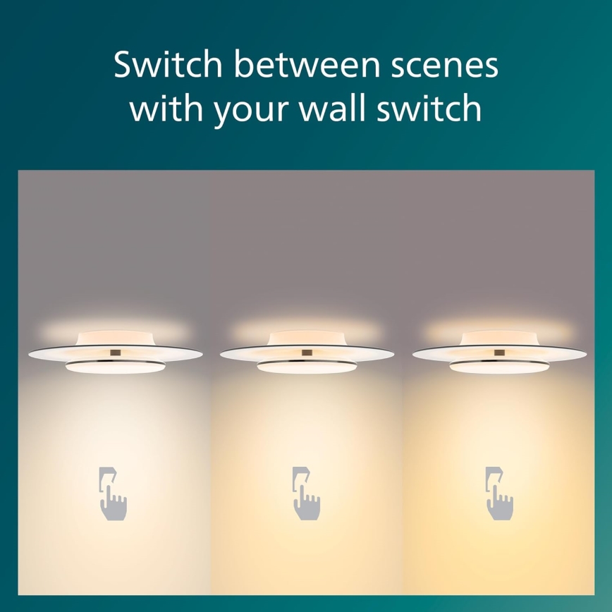 Philips- LED Dimbar taklampa SCENE SWITCH LED/30W/230V 2700K svart