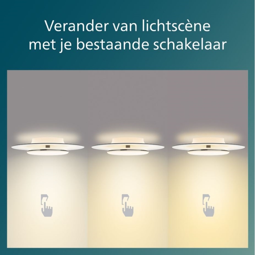 Philips- LED Dimbar taklampa SCENE SWITCH LED/40W/230V 2700K svart