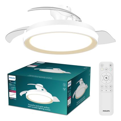 Philips - dimbar LED-taklampa med fläkt BLISS LED/35W/230V guld + fjärrkontroll