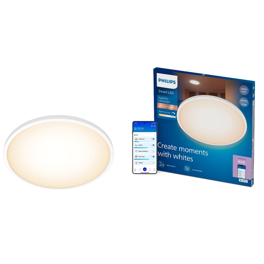Philips - LED dimbar takarmatur SUPERSLIM LED/32W/230V 2700-6500K Wi-Fi
