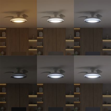 Philips - LED dimbar taklampa med fläkt BLISS LED/35W/230V vit + fjärrkontroll