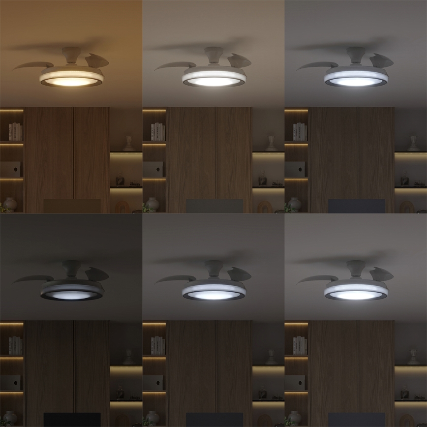 Philips - LED dimbar taklampa med fläkt BLISS LED/35W/230V vit + fjärrkontroll