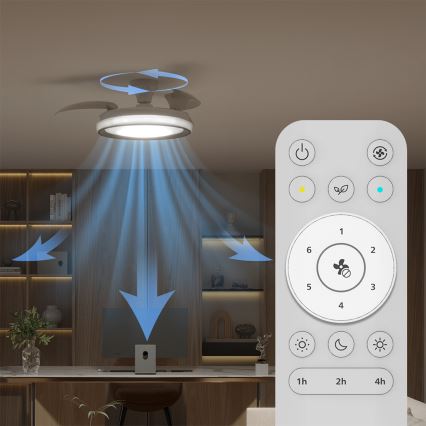 Philips - LED dimbar taklampa med fläkt BLISS LED/35W/230V vit + fjärrkontroll