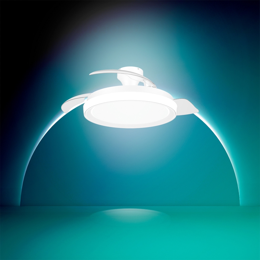 Philips - LED dimbar taklampa med fläkt BLISS LED/35W/230V vit + fjärrkontroll