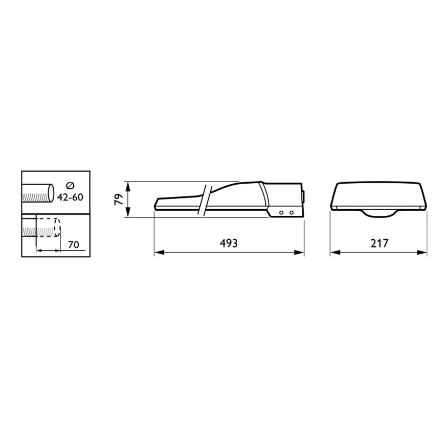Philips - LED Gatlykta CORELINE MALAGA LED/46,5W/230V 3000K IP65
