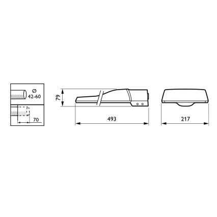 Philips - LED gatulampa CORELINE MALAGA LED/47W/230V 4000K IP65