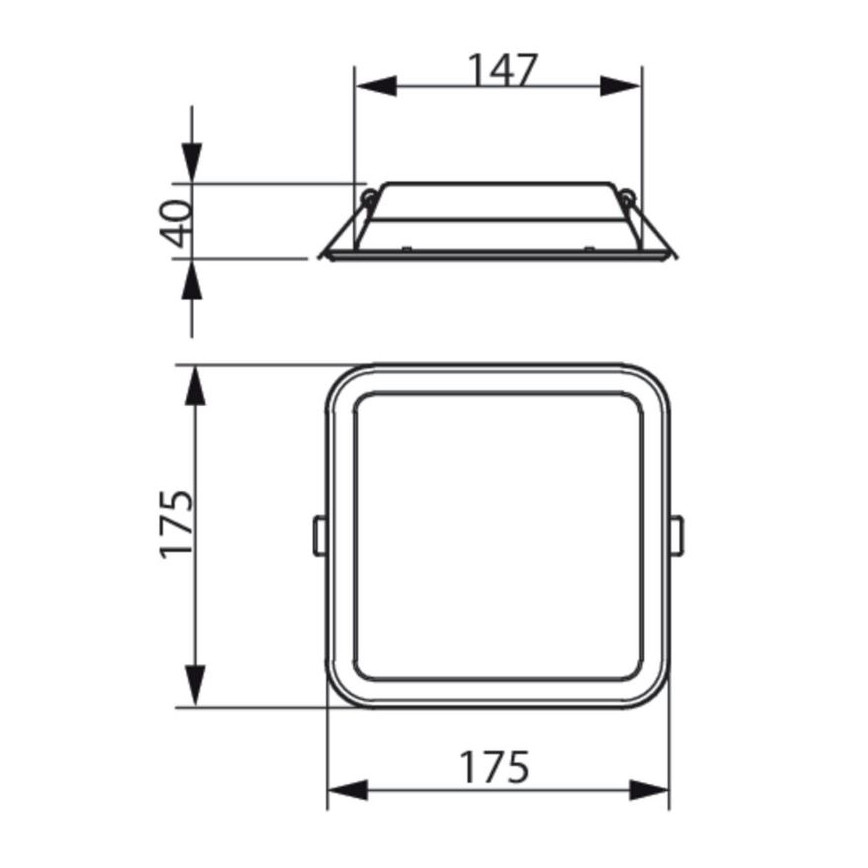 Philips - LED infälld belysning LEDINAIRE SLIM LED/10,5W/230V