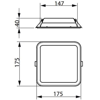 Philips - LED infälld belysning LEDINAIRE SLIM LED/10,5W/230V