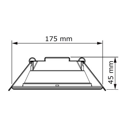 Philips - LED infälld belysning SLIM LED/11W/230V 3000K