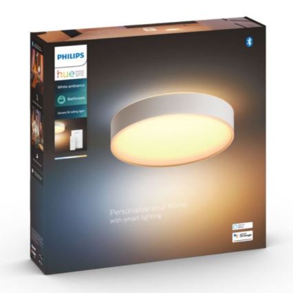 Philips - LED ljusreglerad badrumslampa  Hue DEVERE LED/19,2W/230V IP44 diameter  381 mm 2200-6500K + fjärrkontroll