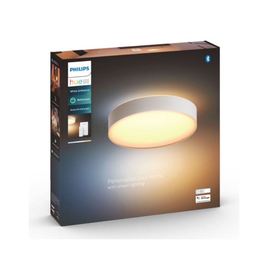 Philips - LED ljusreglerad badrumslampa  Hue DEVERE LED/19,2W/230V IP44 diameter  381 mm 2200-6500K + fjärrkontroll