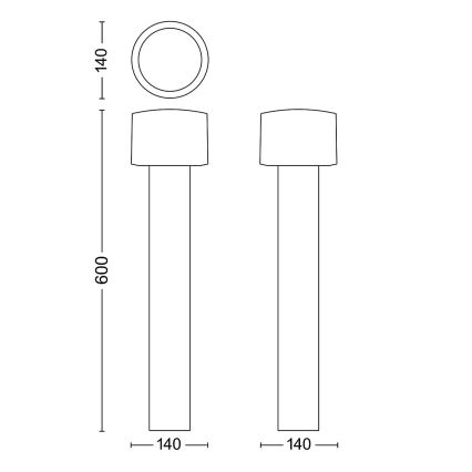 Philips - LED-lampa för utomhusbruk OTIS LED/4,3W/230V 2700K IP44