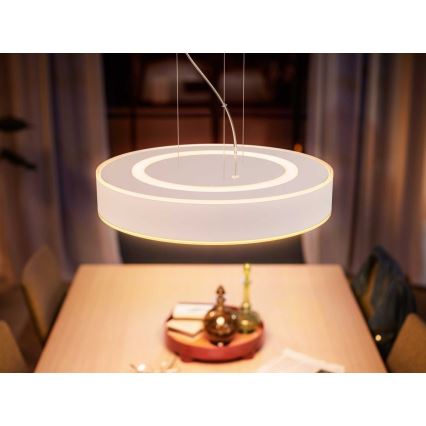 Philips - LED ljusreglerad ljuskrona på textilsladd Hue LED/33,5W/230V 2200-6500K vit + fjärrkontroll