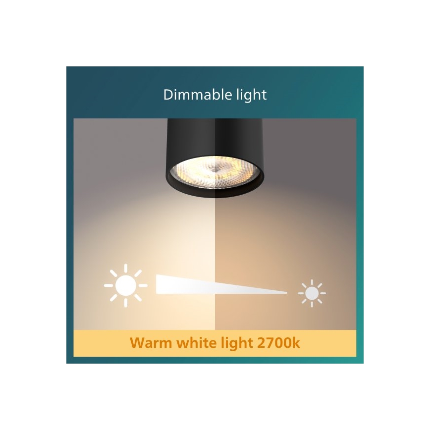 Philips - LED ljusreglerad spotlight 3xLED/4,5W/230V