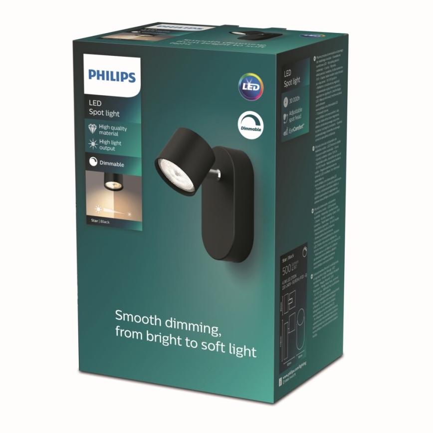 Philips - LED ljusreglerad väggspotlight LED/4,5W/230V