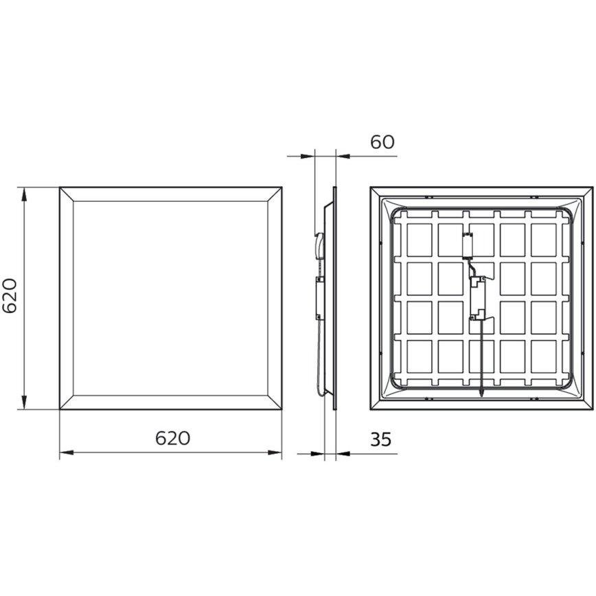 Philips - LED-panel för undertak PROJECTLINE LED/36W/230V 62x62 cm