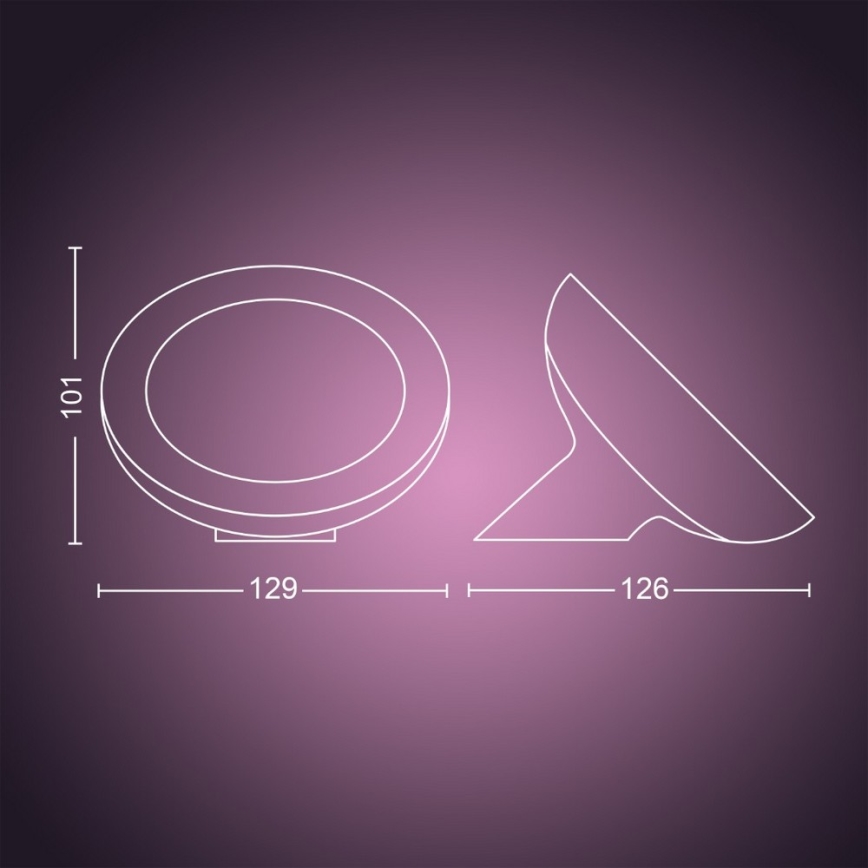 Philips - LED RGB Dimbar Bordslampa Hue BLOOM 1xLED/7,1W/230V