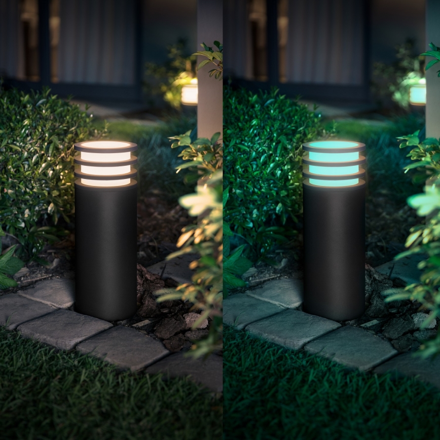 Philips - LED RGB dimbar utomhuslampa Hue LUCCA 1xE27/8,1W/230V 40 cm 1000-20000K IP44