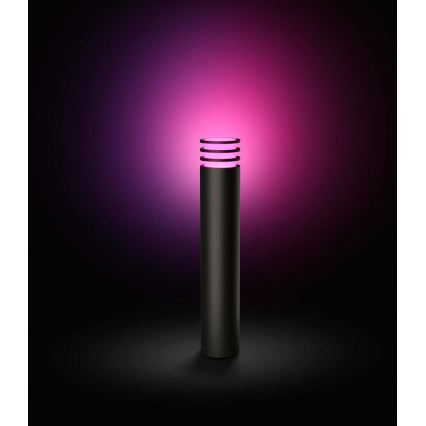 Philips - LED RGB dimmbar utomhuslampa Hue LUCCA 1xE27/8,1W/230V 77 cm 1000-20000K IP44