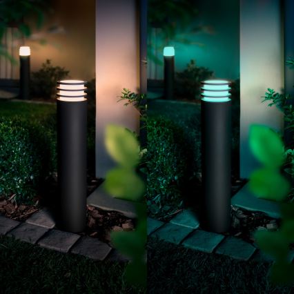 Philips - LED RGB dimmbar utomhuslampa Hue LUCCA 1xE27/8,1W/230V 77 cm 1000-20000K IP44