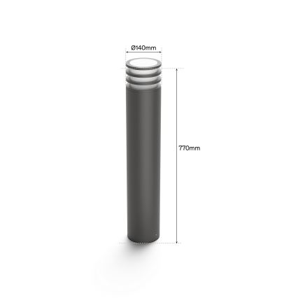 Philips - LED RGB dimmbar utomhuslampa Hue LUCCA 1xE27/8,1W/230V 77 cm 1000-20000K IP44