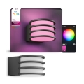 Philips - LED RGB-dimbart utomhusväggarmatur Hue LUCCA 1xE27/8,1W/230V 1000-20000K IP44