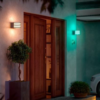 Philips - LED RGB-dimbart utomhusväggarmatur Hue LUCCA 1xE27/8,1W/230V 1000-20000K IP44