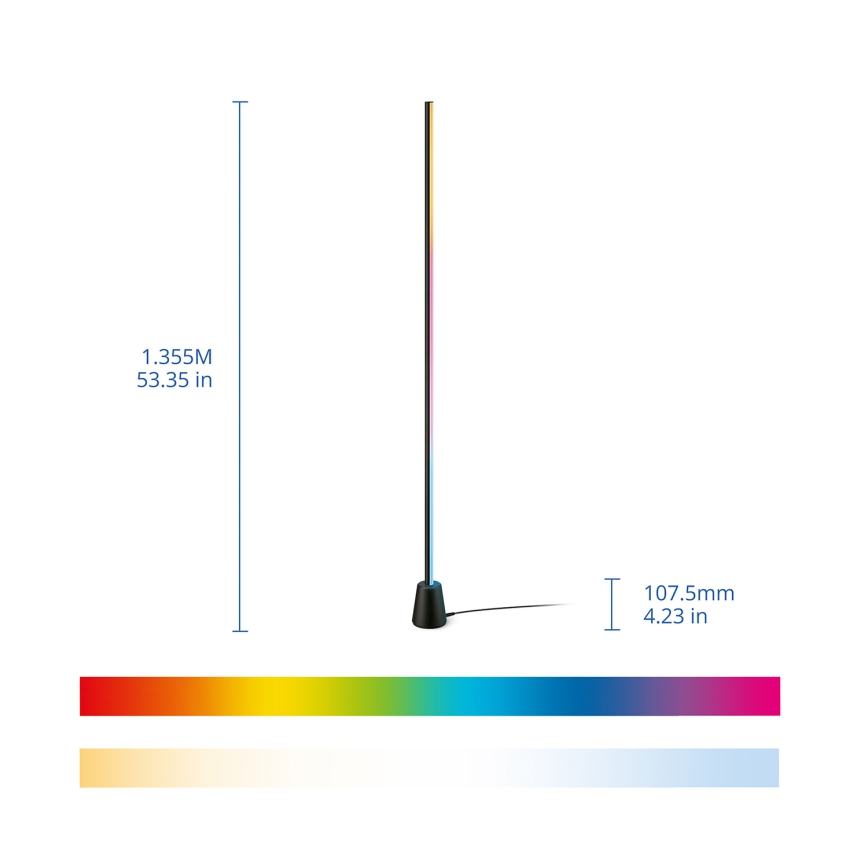 Philips - LED RGBIC dimbar golvlampa GRADIENT LED/9,7W/230V 2200-6500K Wi-Fi