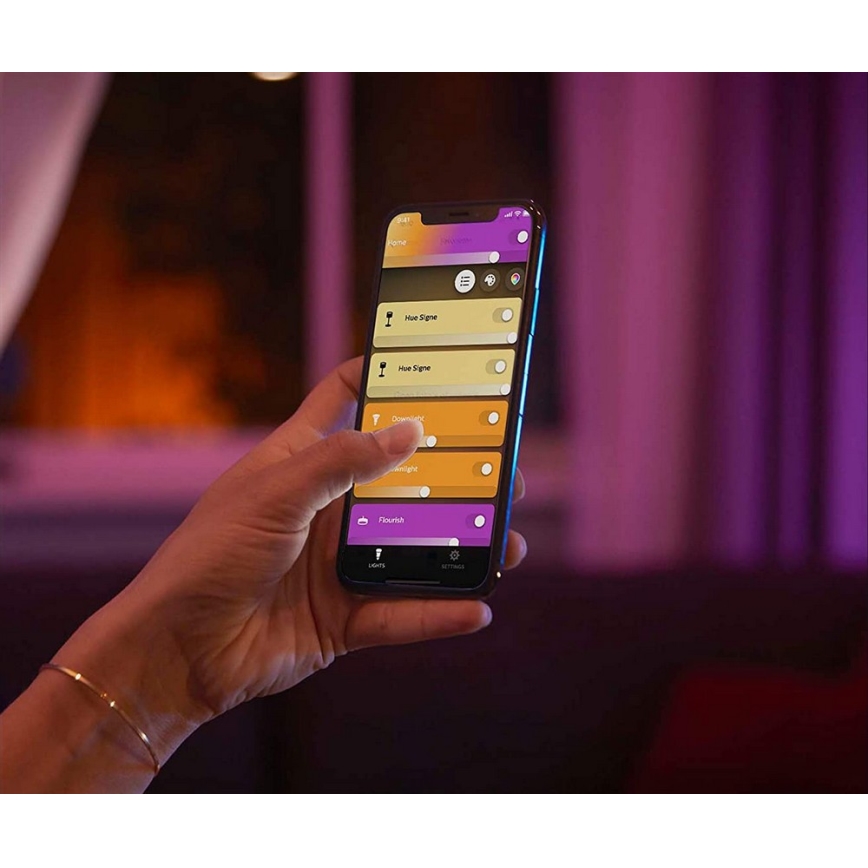 Philips - Hue PLAY RGBW LED dimbar projektionsarmatur LED/20W/230V 2000–6500K svart