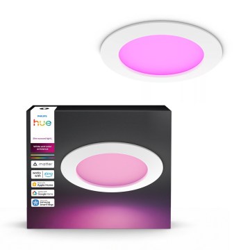 Philips - LED RGBW dimbar infälld badrumsarmatur Hue SLIM LED/12W/230V 1000-20000K vit IP44