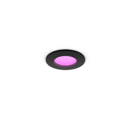 Philips - LED RGBW dimbar infälld badrumsdownlight Hue SLIM LED/8,3W/230V 1000-20000K svart P44