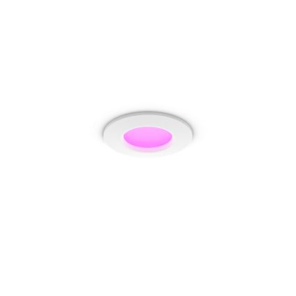 Philips - LED RGBW dimbar infälld badrumsarmatur Hue SLIM LED/8,3W/230V 1000-20000K vit IP44