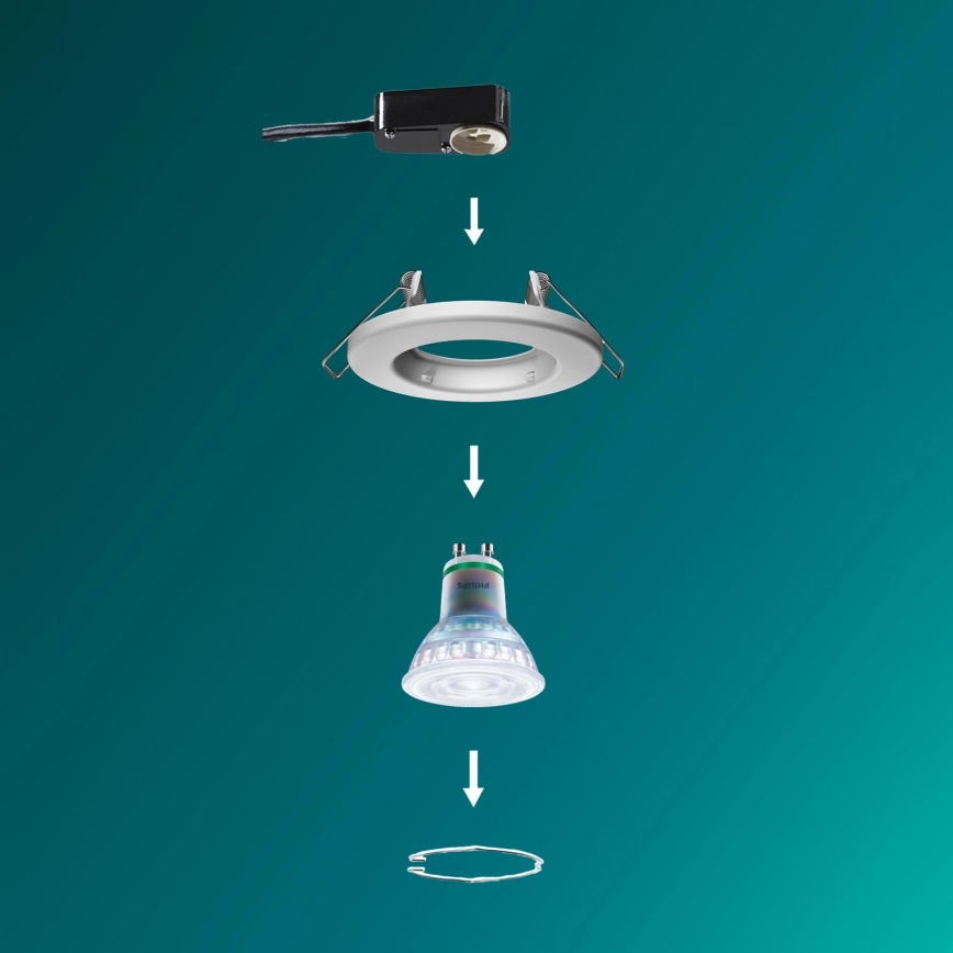 Philips - LED RGBW dimbar infälld downlight PERIDOT 1xGU10/6,5W/230V vit + fjärrkontroll