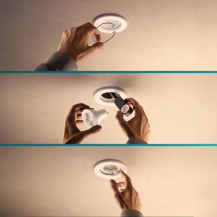 Philips - LED RGBW dimbar infälld downlight PERIDOT 1xGU10/6W/230V vit + fjärrkontroll