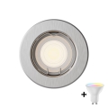 Philips - LED RGBW Dimbar infälld takarmatur PERIDOT 1xGU10/6,5W/230V silverfärgad + fjärrkontroll