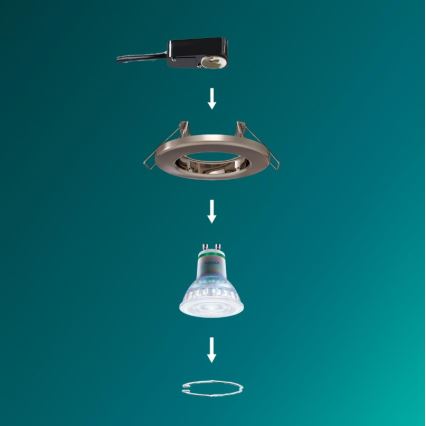 Philips - LED RGBW Dimbar infälld takarmatur PERIDOT 1xGU10/6W/230V silverfärgad + fjärrkontroll