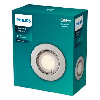 Philips - LED RGBW Dimbar infälld takarmatur PERIDOT 1xGU10/6W/230V silverfärgad + fjärrkontroll