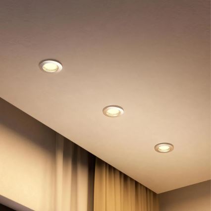 Philips - LED RGBW dimbar infälld takarmatur PERIDOT 1xGU10/6,5W/230V 2700-6500K silver