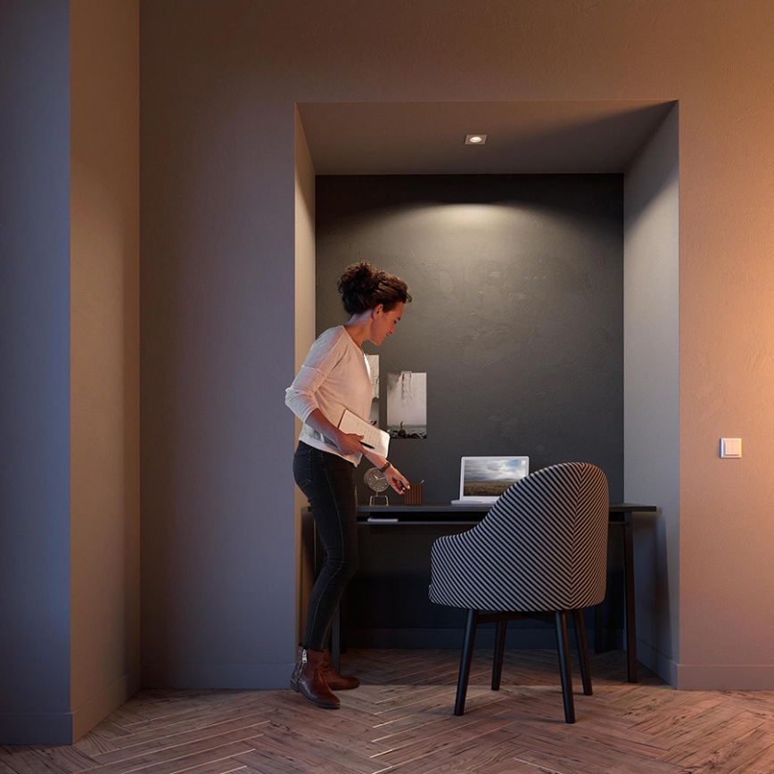 Philips - LED RGBW dimbar infälld downlight DONEGAL 1xGU10/4,8W/230V + fjärrkontroll