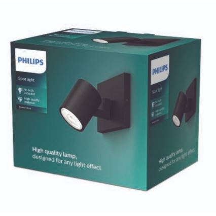 Philips - LED RGBW dimbar spotlampa RUNNER 1xGU10/6,5W/230V 2700-6500K svart