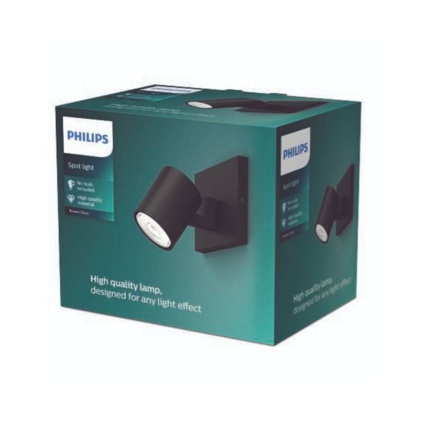 Philips - LED RGBW dimbar spotlampa RUNNER 1xGU10/6,5W/230V 2700-6500K svart
