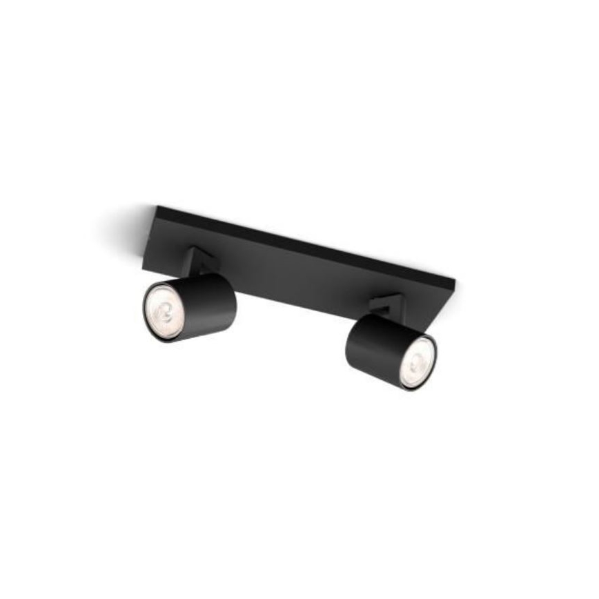 Philips - LED RGBW dimbar spotlampa RUNNER 2xGU10/6,5W/230V 2700-6500K svart