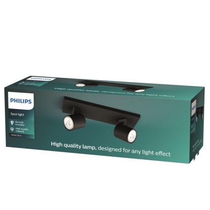 Philips - LED RGBW dimbar spotlampa RUNNER 2xGU10/6,5W/230V 2700-6500K svart