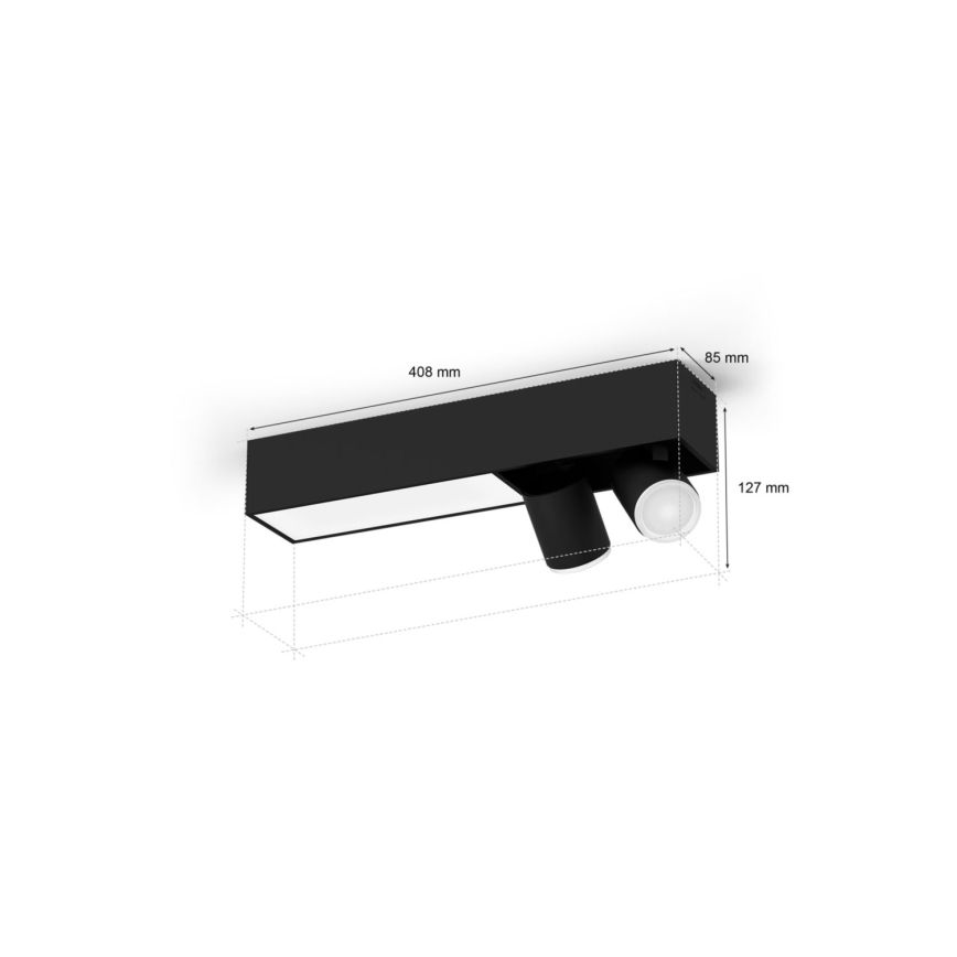 Philips - LED RGBW Dimbar spotlight Hue CENTRIS 2xGU10/4,2W/230V + LED/11W 2000-6500K