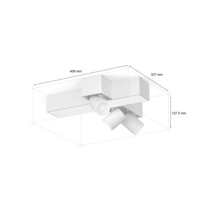Philips - LED RGBW Dimbar spotlight Hue CENTRIS 3xGU10/4,2W/230V + LED/11W 2000-6500K