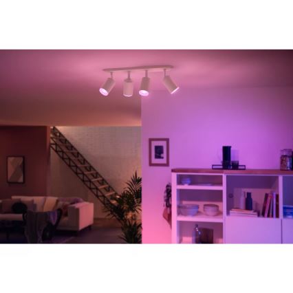 Philips - LED RGBW Dimbar spotlight Hue FUGATO 4xGU10/4,2W/230V 2000-6500K vit