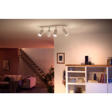 Philips - LED RGBW Dimbar spotlight Hue FUGATO 4xGU10/4,2W/230V 2000-6500K vit